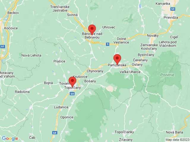 Google map: Partizánske